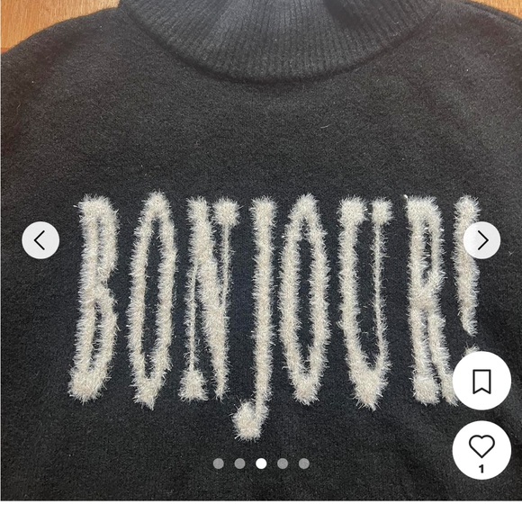 New Day Sweater Bonjour Sweater - Picture 2 of 2